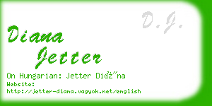 diana jetter business card